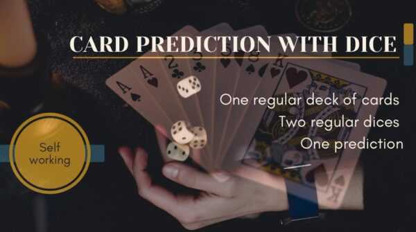 Card prediction with dice