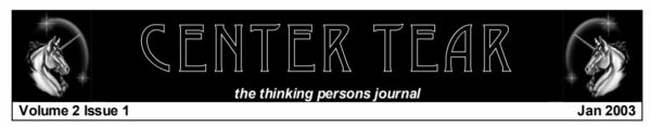 Center Tear Magazine Volume 2 Issue 1 Jan 2003