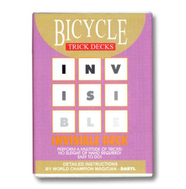 Invisible Deck Bicycle instructions.