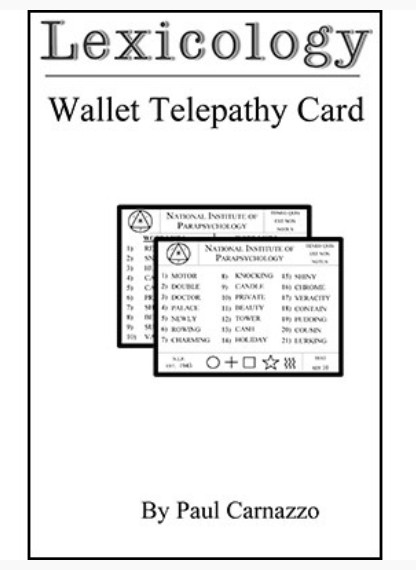 Lexicology with Telepathy card by Paul Carnazzo.