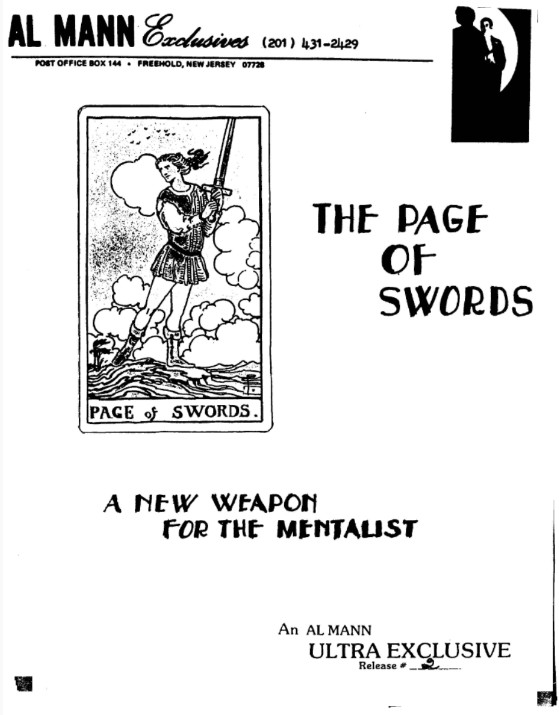 Al Mann - The Page of Swords.