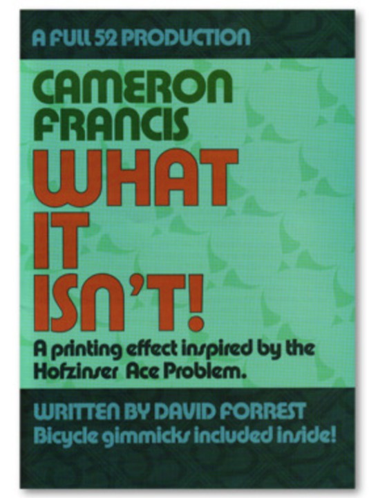 What It Isnt by Cameron Francis.